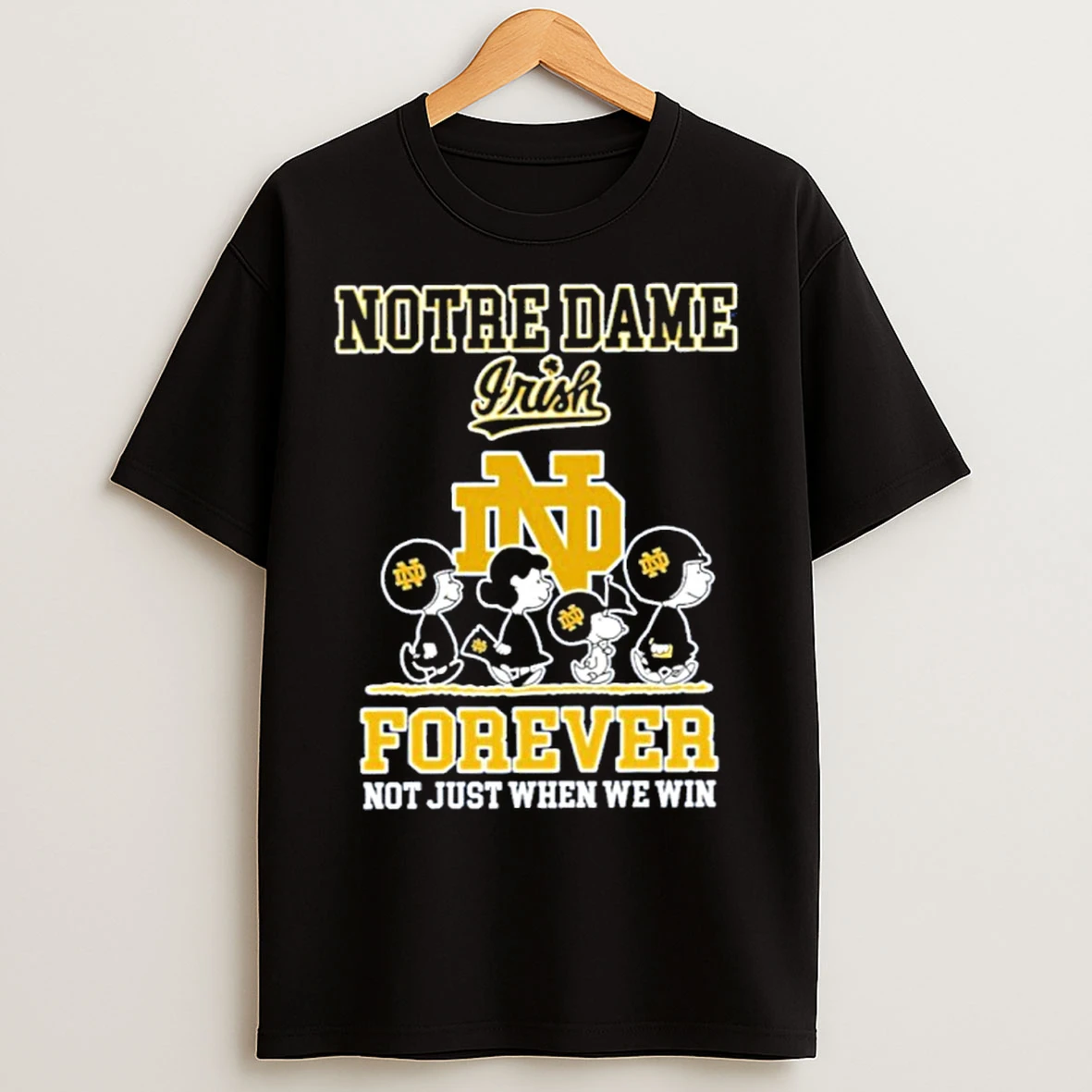 Classic Peanuts Abbey Road Notre Dame Irish Forever Not Just When We Win T Shirts
