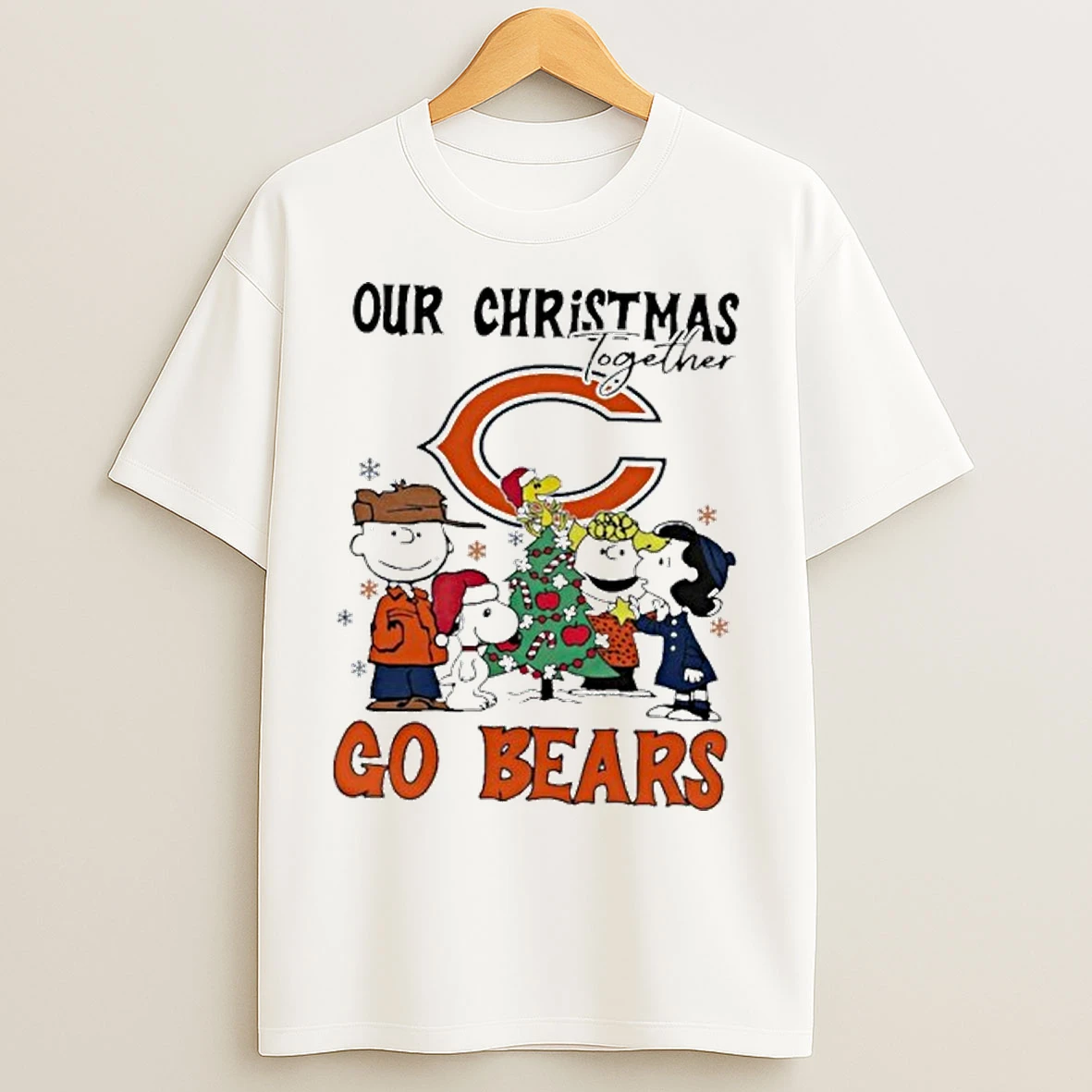 Classic Peanuts Our Christmas Together Go Bears Christmas T Shirts