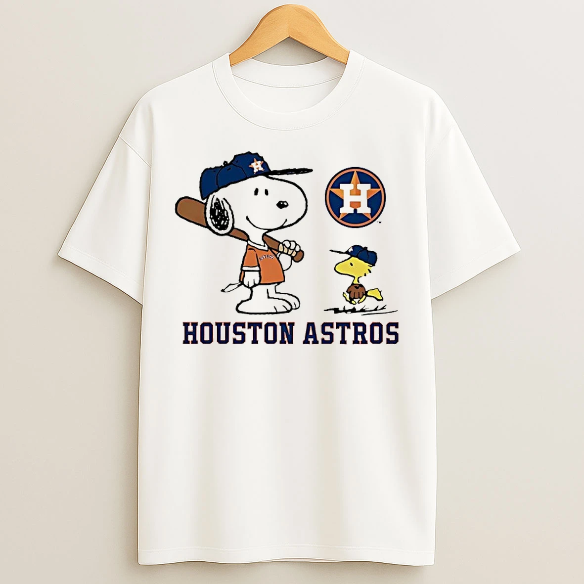 Classic Peanuts Snoopy Woodstock Houston Astros T Shirts