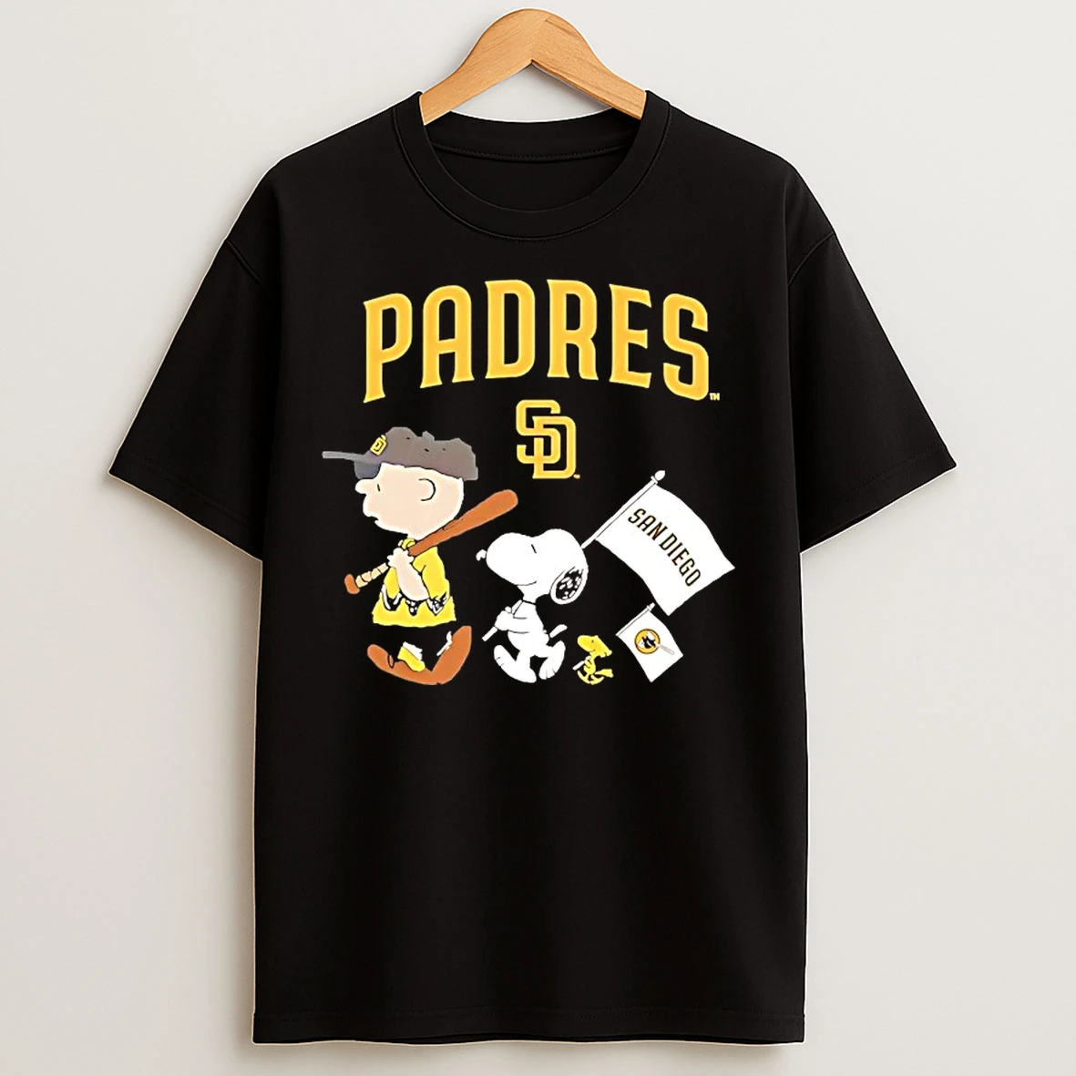 Classic Peanuts Flag San Diego Padres T Shirts
