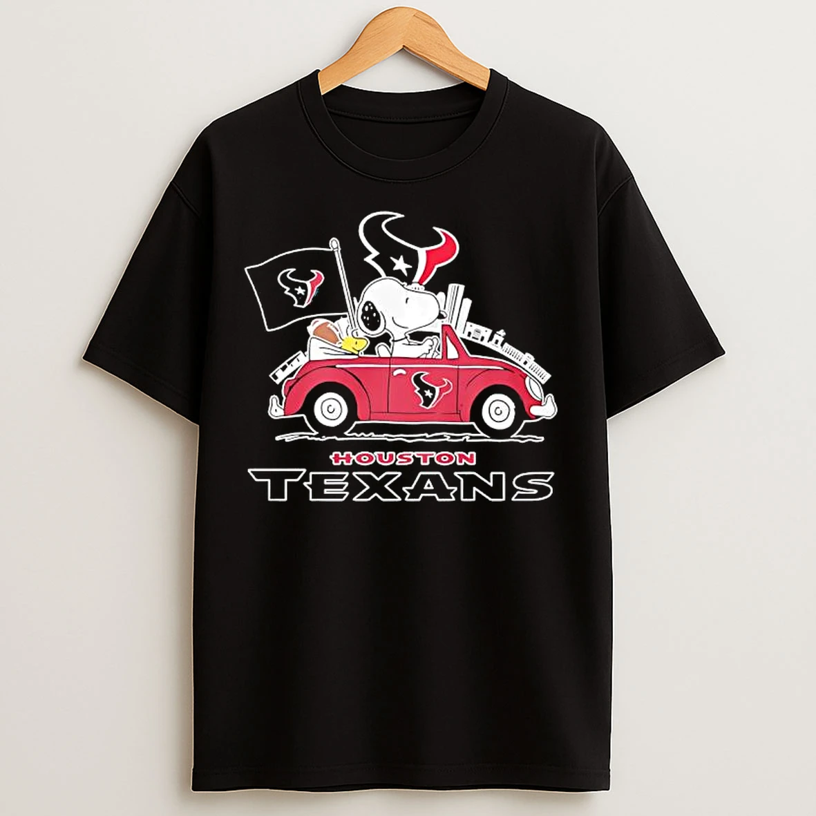 Classic Peanuts X Houston Texans Welcome To The Pound Driving Car T Shirts