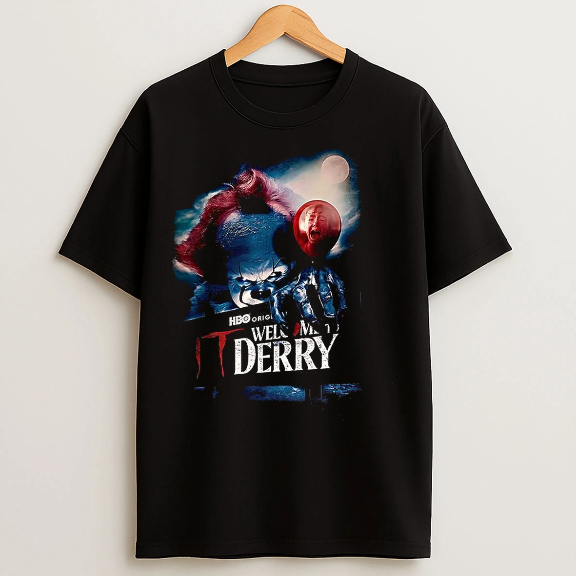 Classic Pennywise Clown And Balloons It Welcome To Derry Horror T Shirts