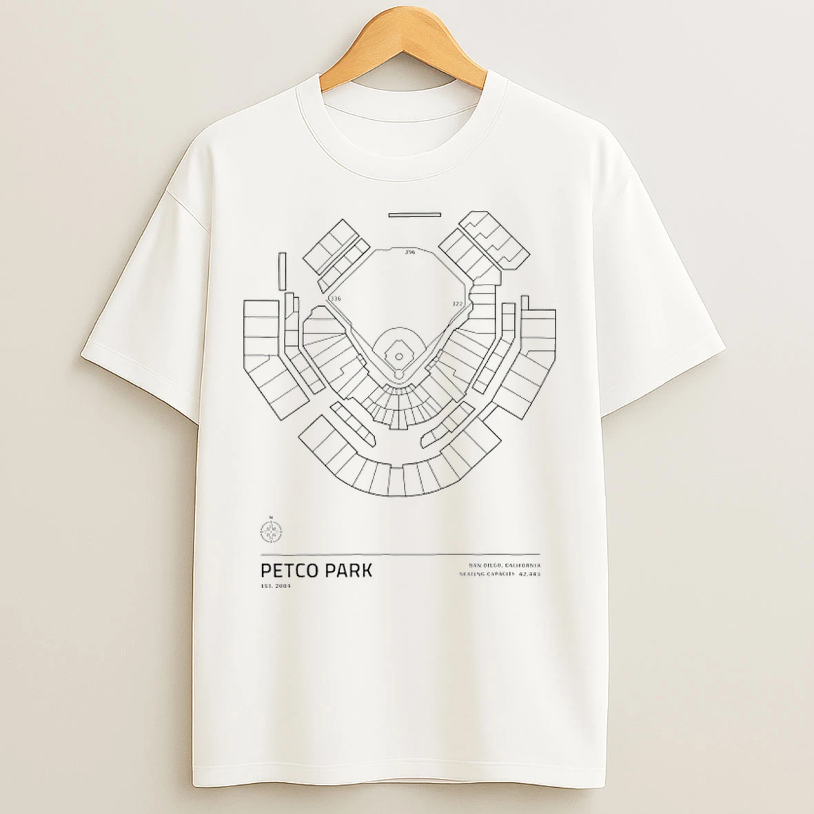 Classic Petco Park Stadium 2004 San Diego California T Shirts