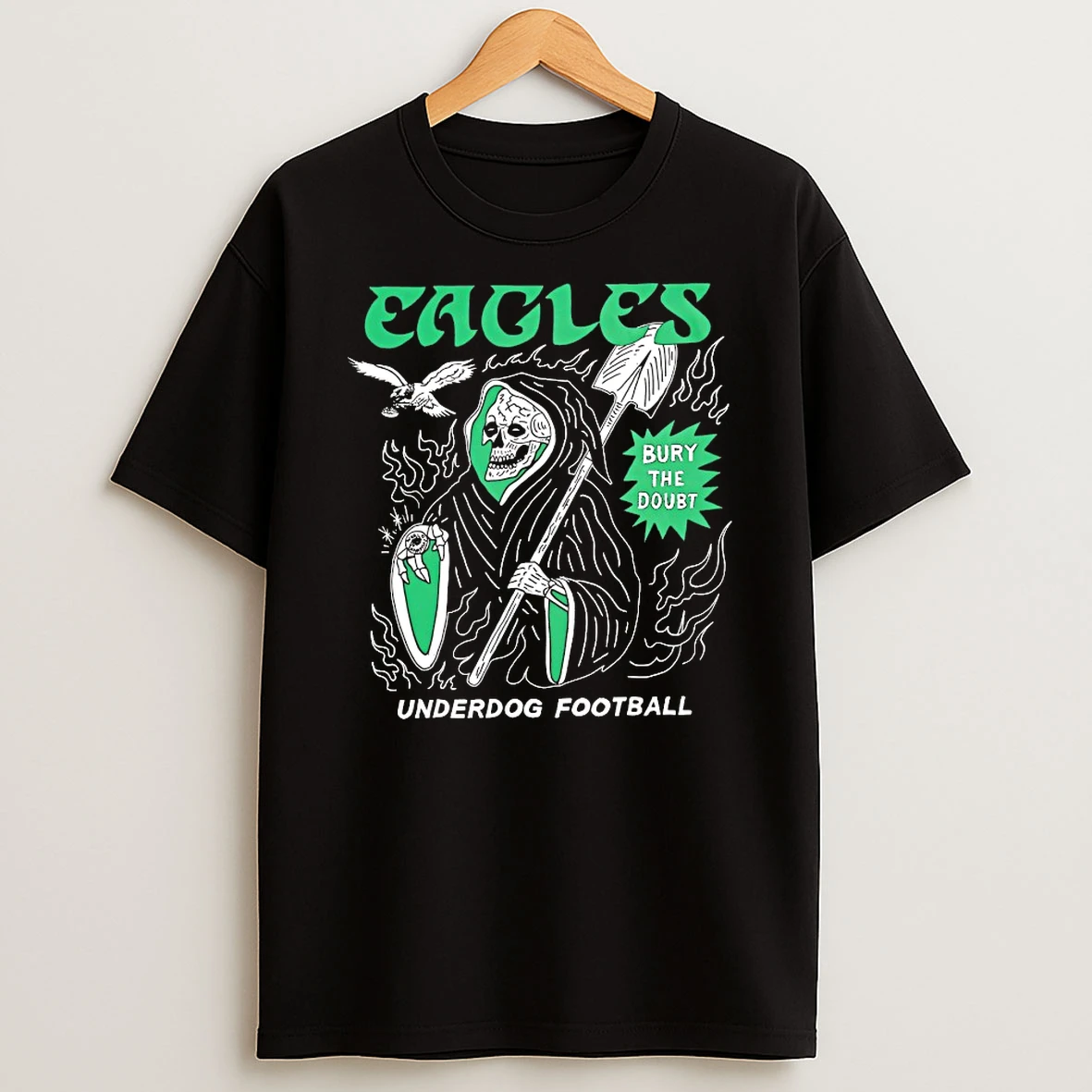 Classic Philadelphia Eagles Burry The Doubt Underdog Football T Shirts