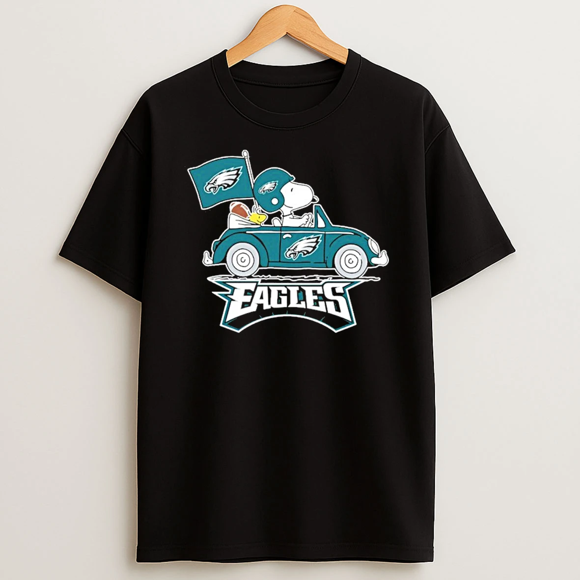 Classic Philadelphia Eagles Football X Snoopy Drive Car T Shirts