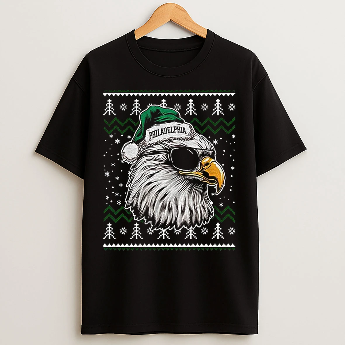 Classic Philadelphia Football Mascot Ugly Pattern Vintage Christmas T Shirts