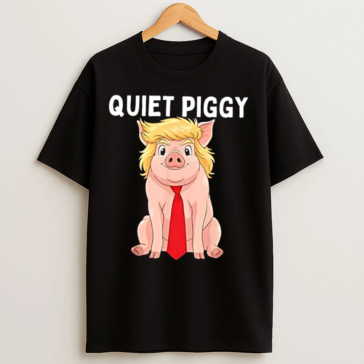 Classic Pig Quiet Piggy Caricature T Shirts