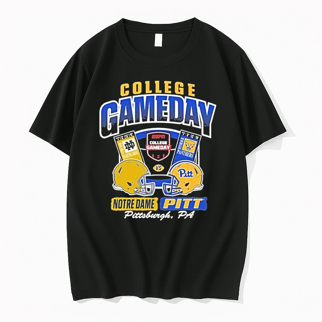 Classic Pitt Panthers Football College Gameday Vs Notre Dame Ticket 2025 T Shirts
