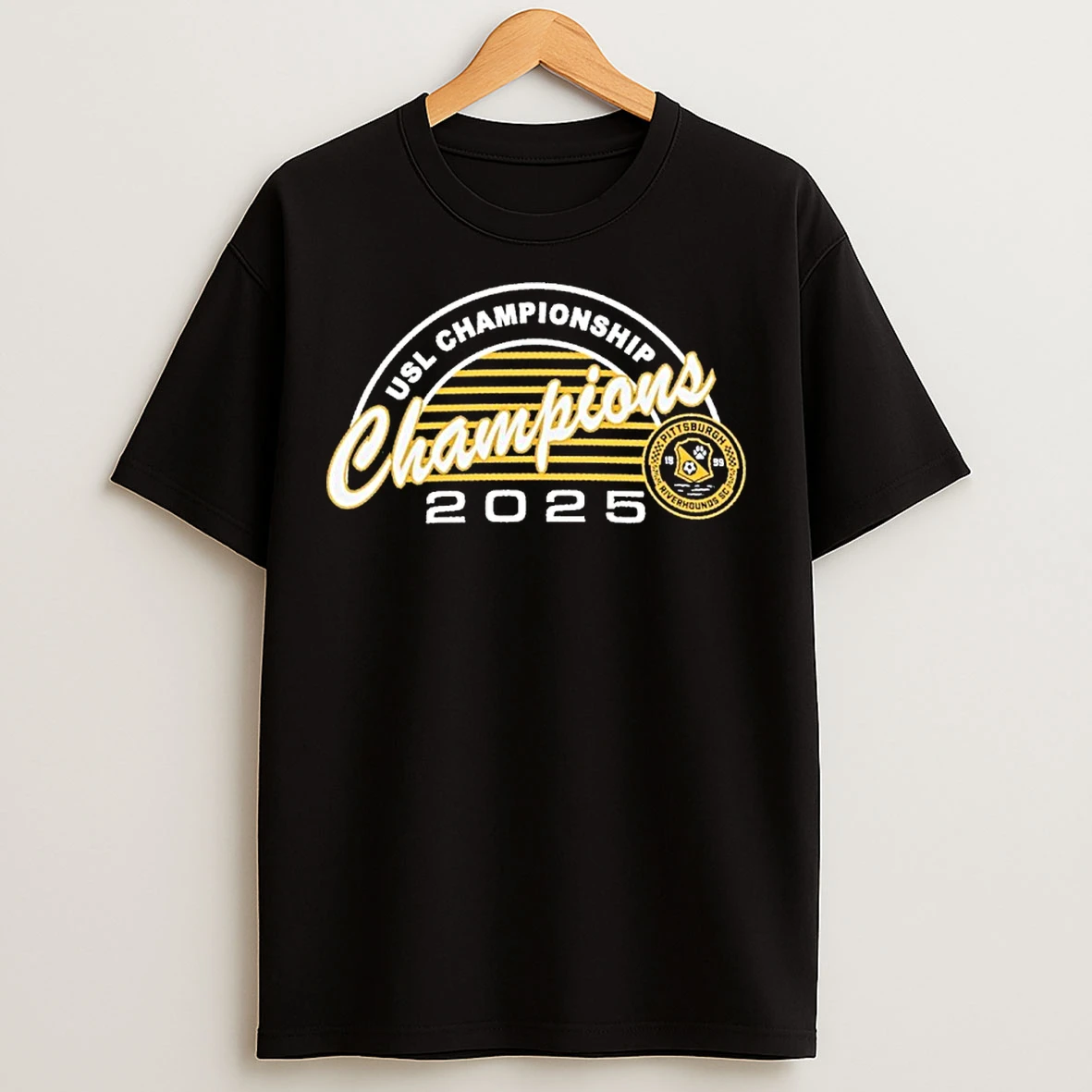 Classic Pittsburgh Riverhounds Sc Usl Championship Champions 2025 T Shirts