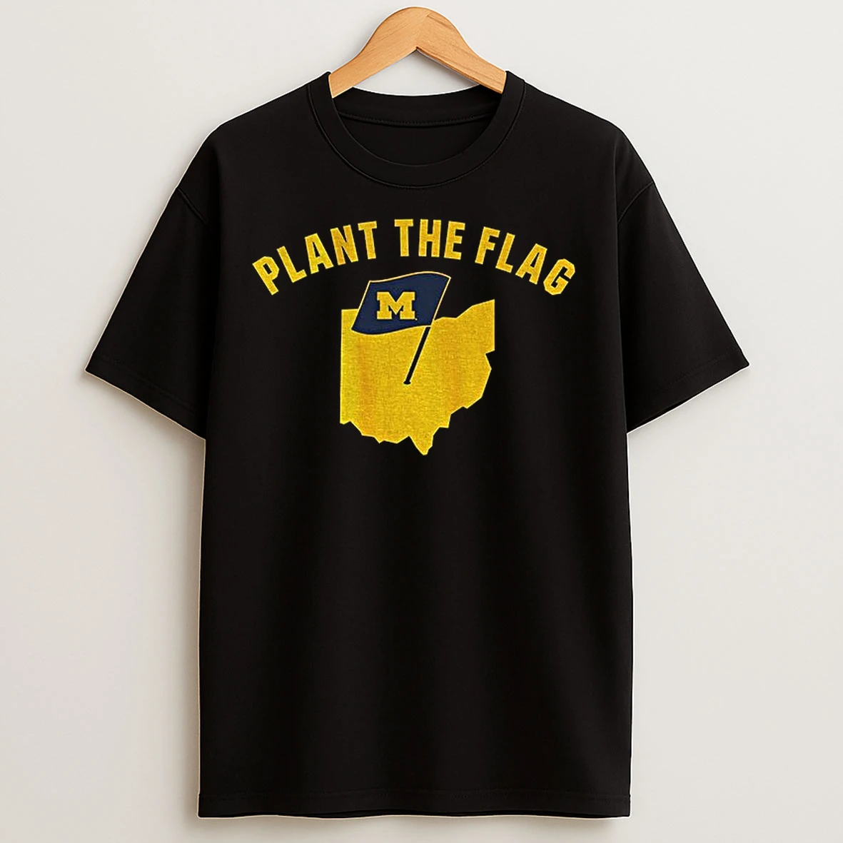 Classic Plant The Flag Michigan Wolverines Football Map 2025 T Shirts