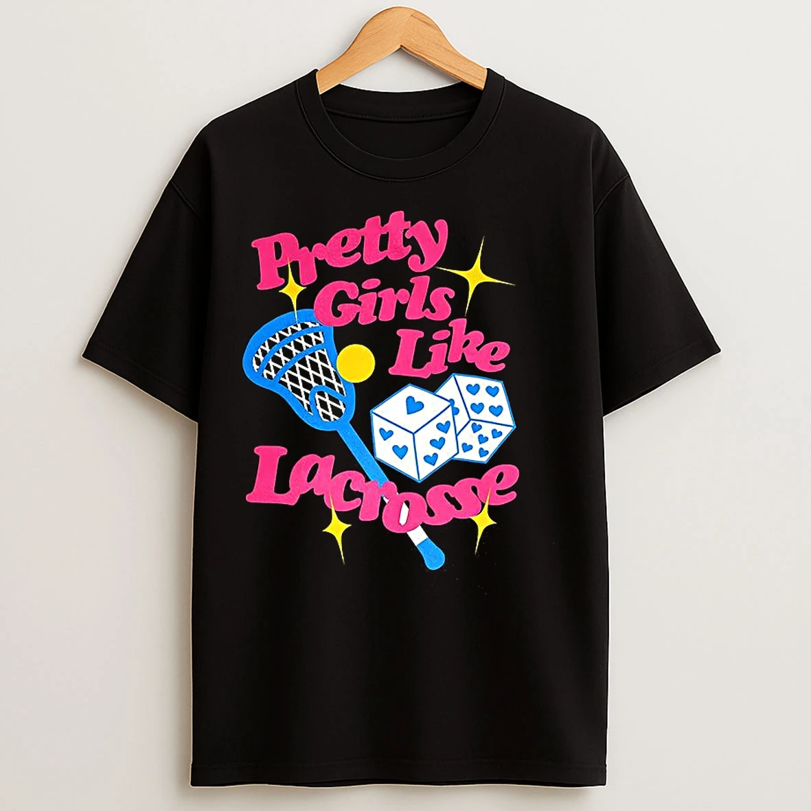 Classic Pretty Girls Like Field Lacrosse Bat Ball And Dice T Shirts