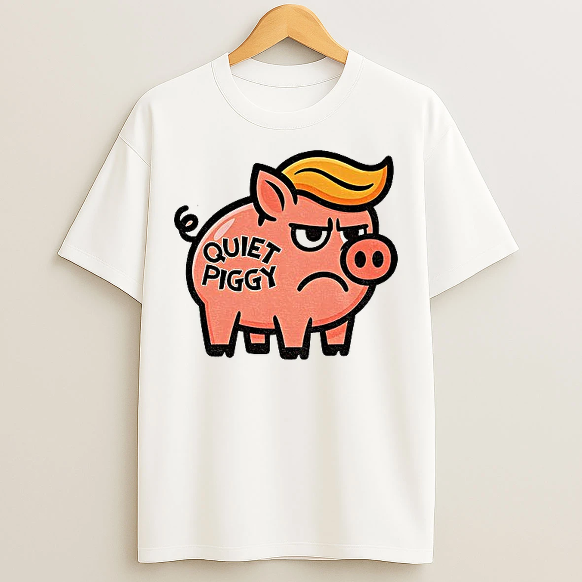 Classic Quiet Piggy Anti Trump T Shirts