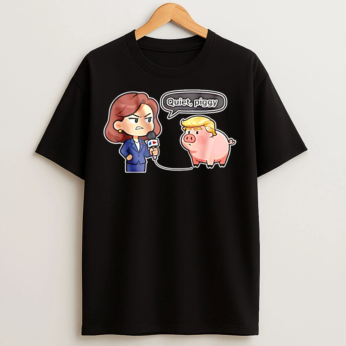 Classic Quiet Piggy Quote Support Women Trump T Shirts