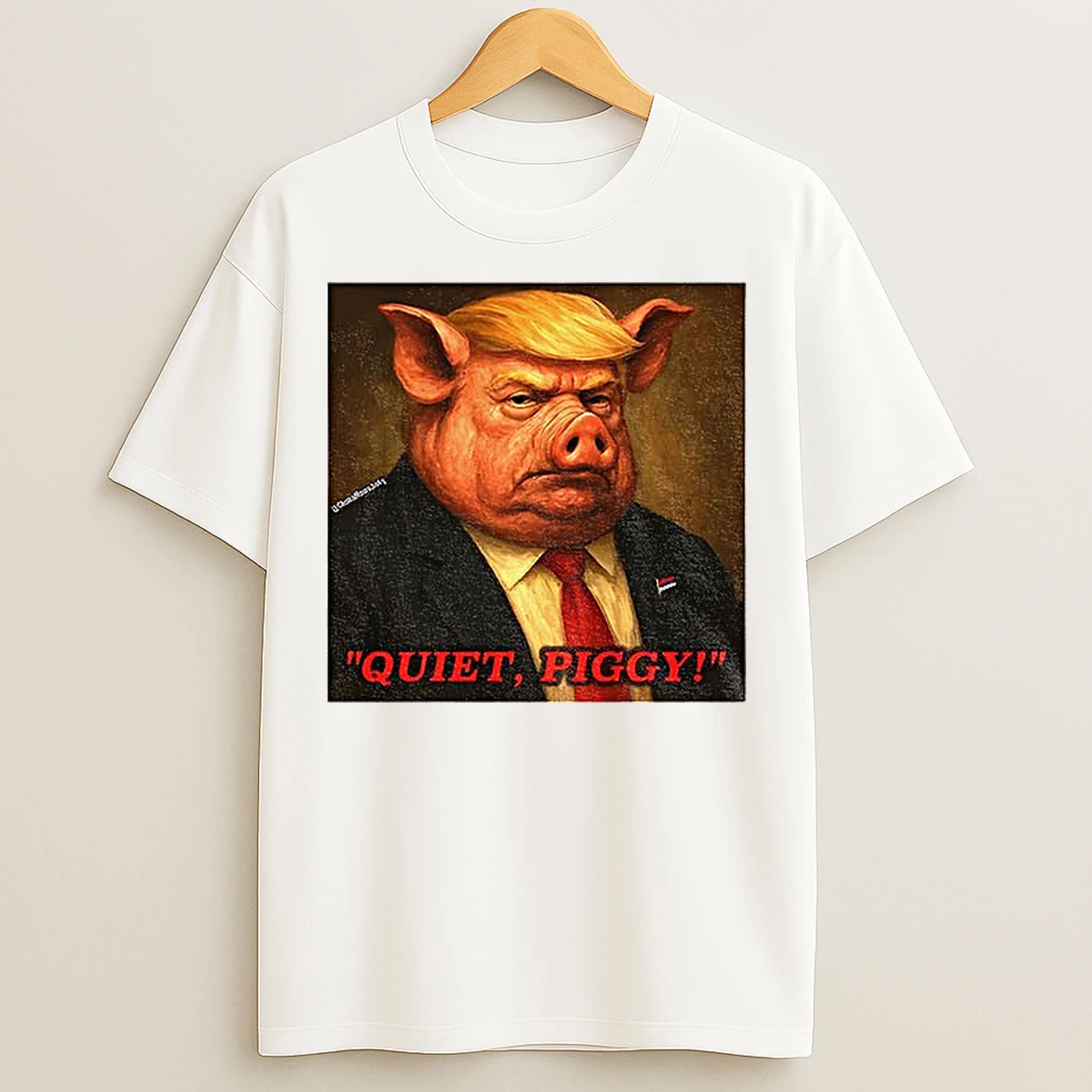 Classic Quiet Piggy Resist Fascism Anti Trump T Shirts