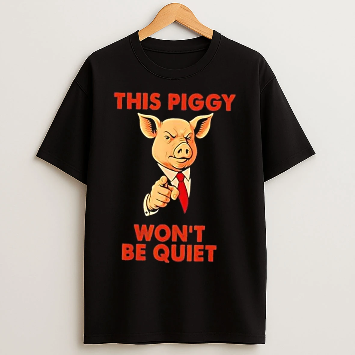 Classic Quiet Piggy Retro Vintage Sarcastic Funny Political Humor T Shirts