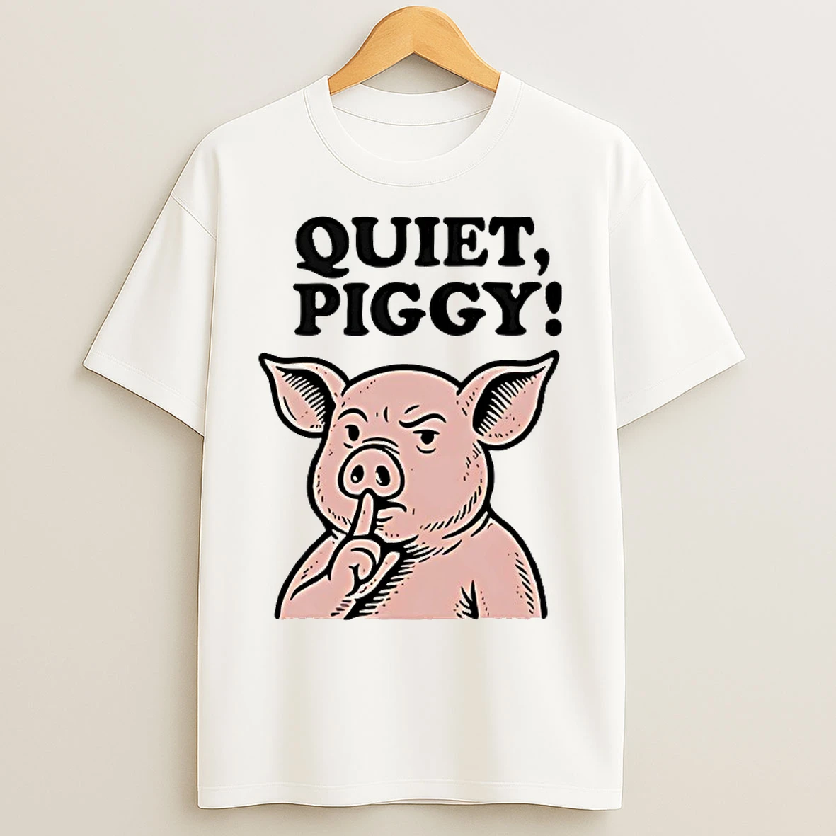 Classic Quiet Piggy Satirical Trump T Shirts