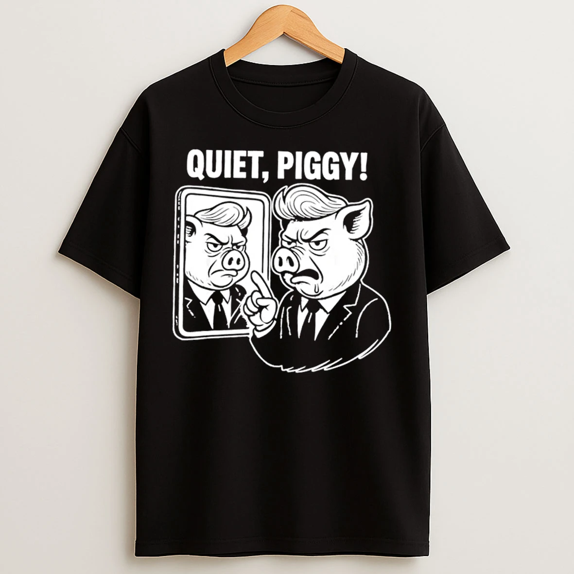 Classic Quiet Quiet Piggy Donald Trump Hair T Shirts