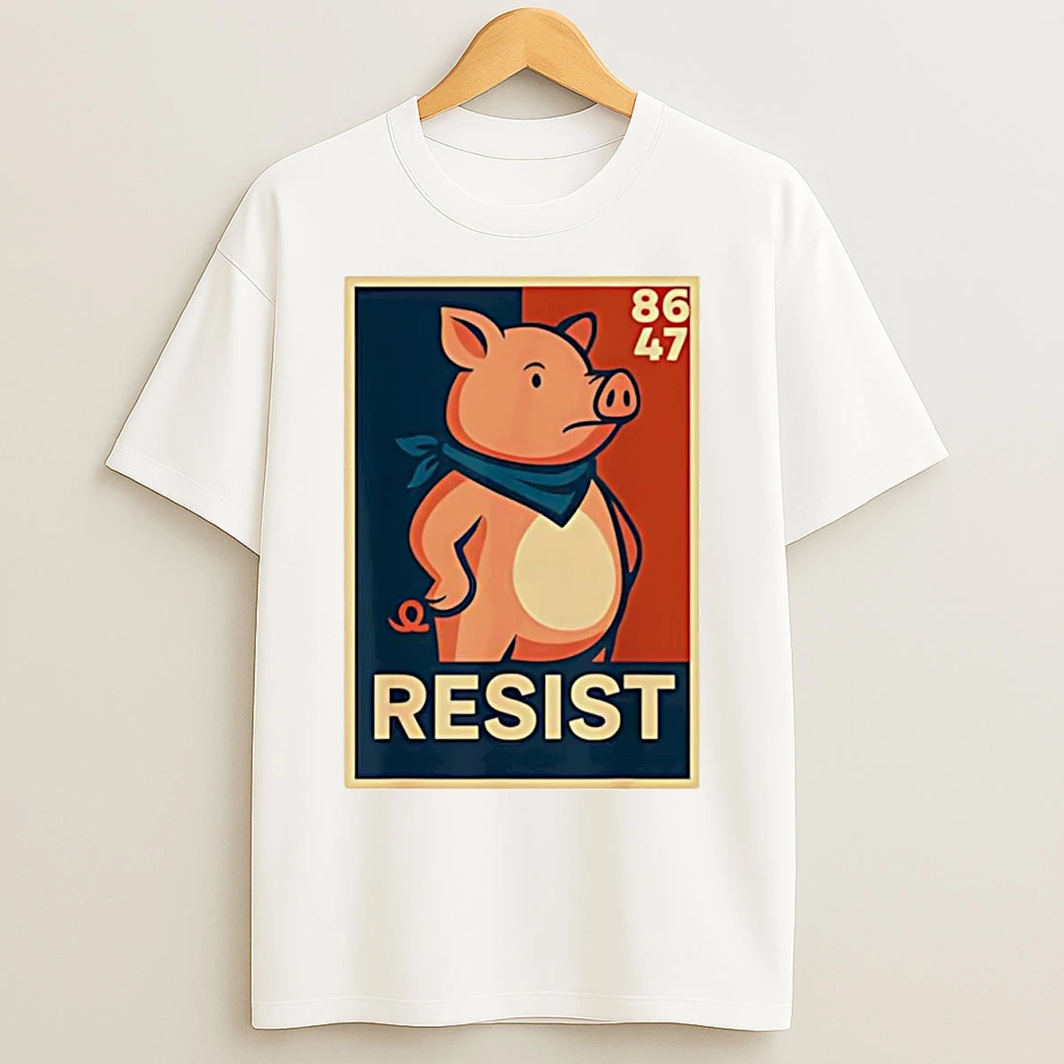 Classic Quiet Piggy Resist 86 47 T Shirts