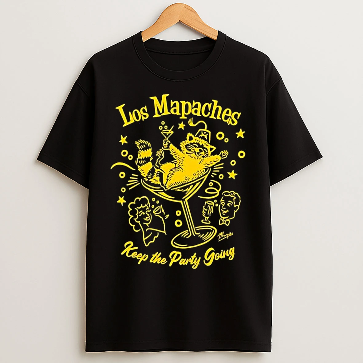 Classic Raccoon Los Mapaches Marques Keep The Party Going T Shirts
