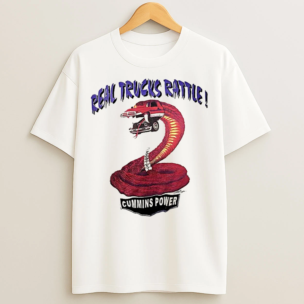 Classic Real Truck Rattle Cummins Power T Shirts