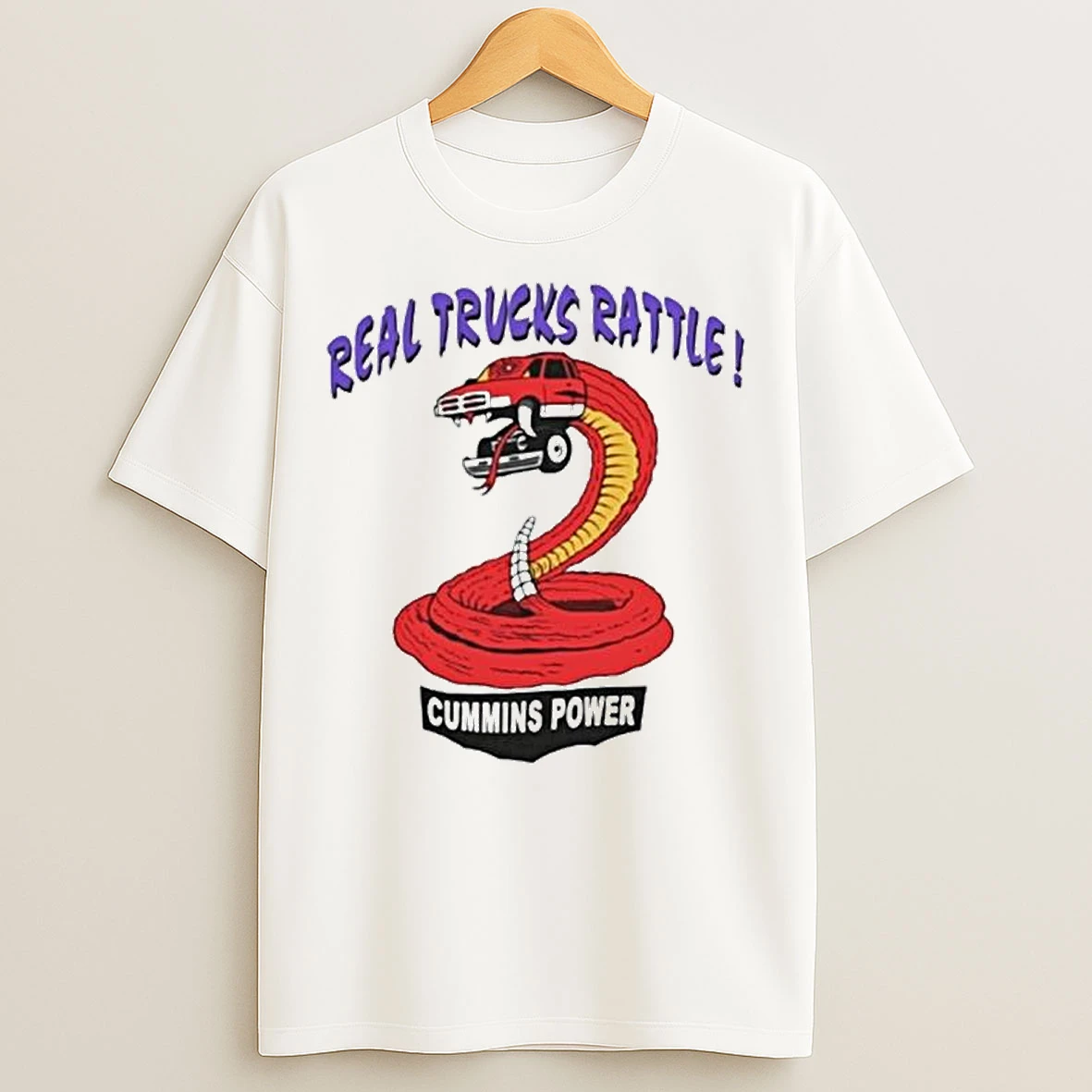 Classic Real Trucks Rattle Cummins Power Ornaments T Shirts