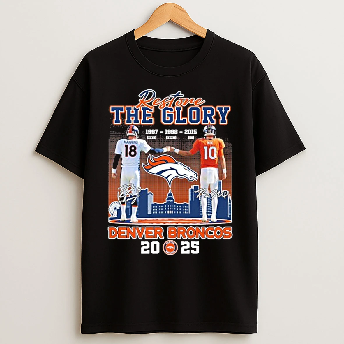Classic Restore The Glory Denver Broncos 2025 T Shirts