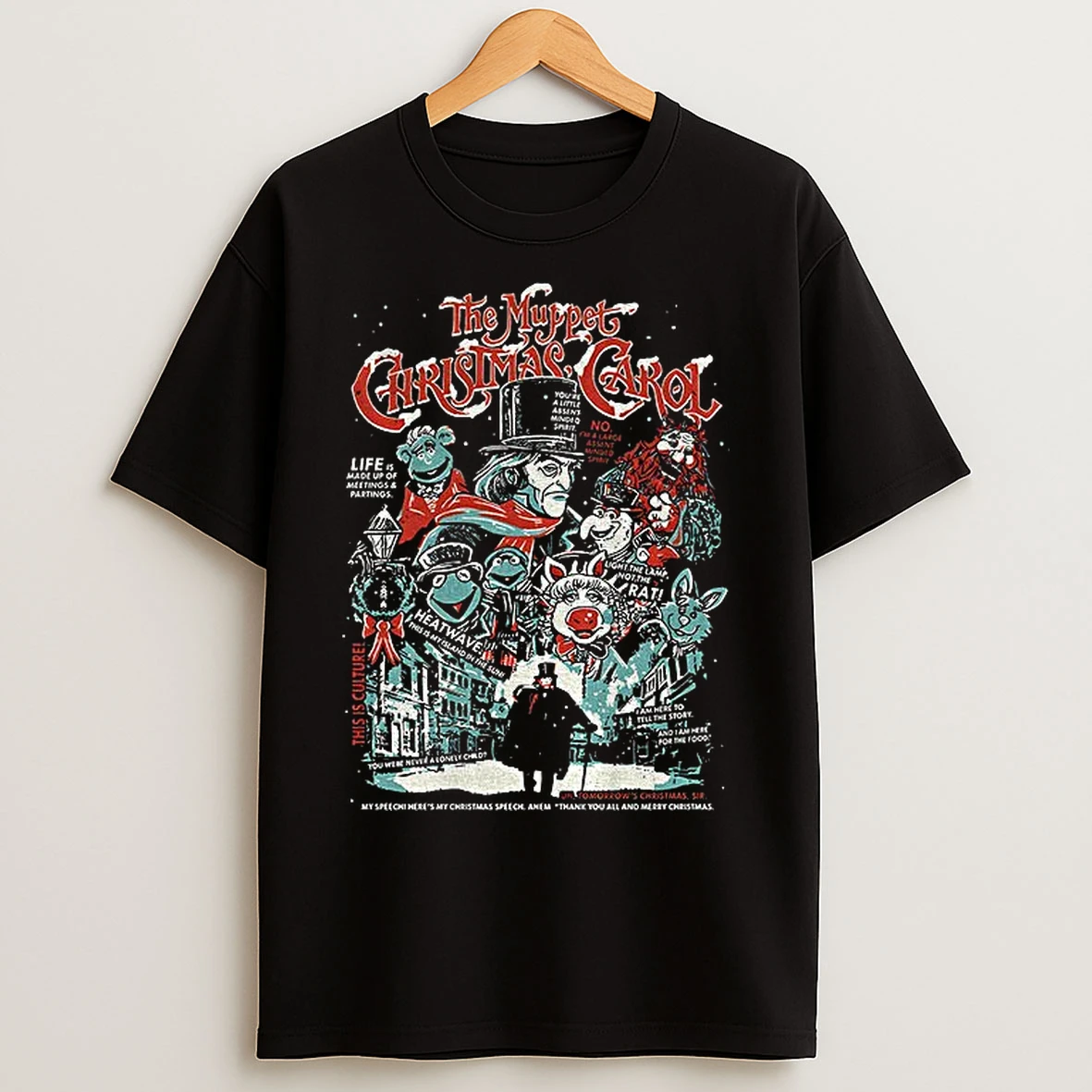 Classic Retro Muppet Christmas Carol 90s Xmas T Shirts