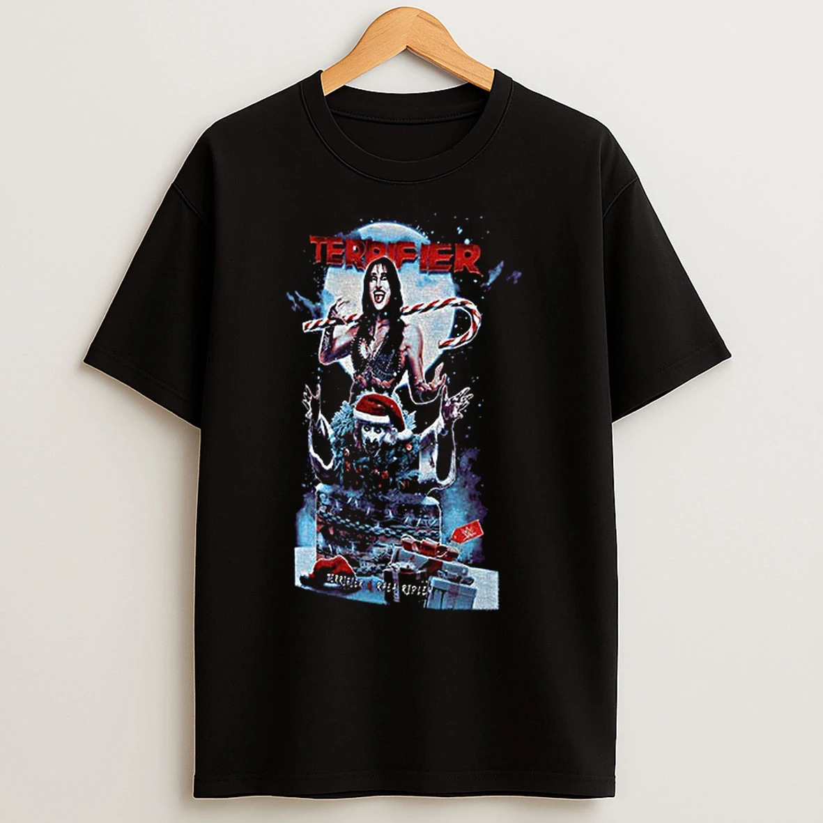 Classic Rhea Ripley Wwe X Art The Clown Terrifier Ripple Junction Merry Christmas T Shirts