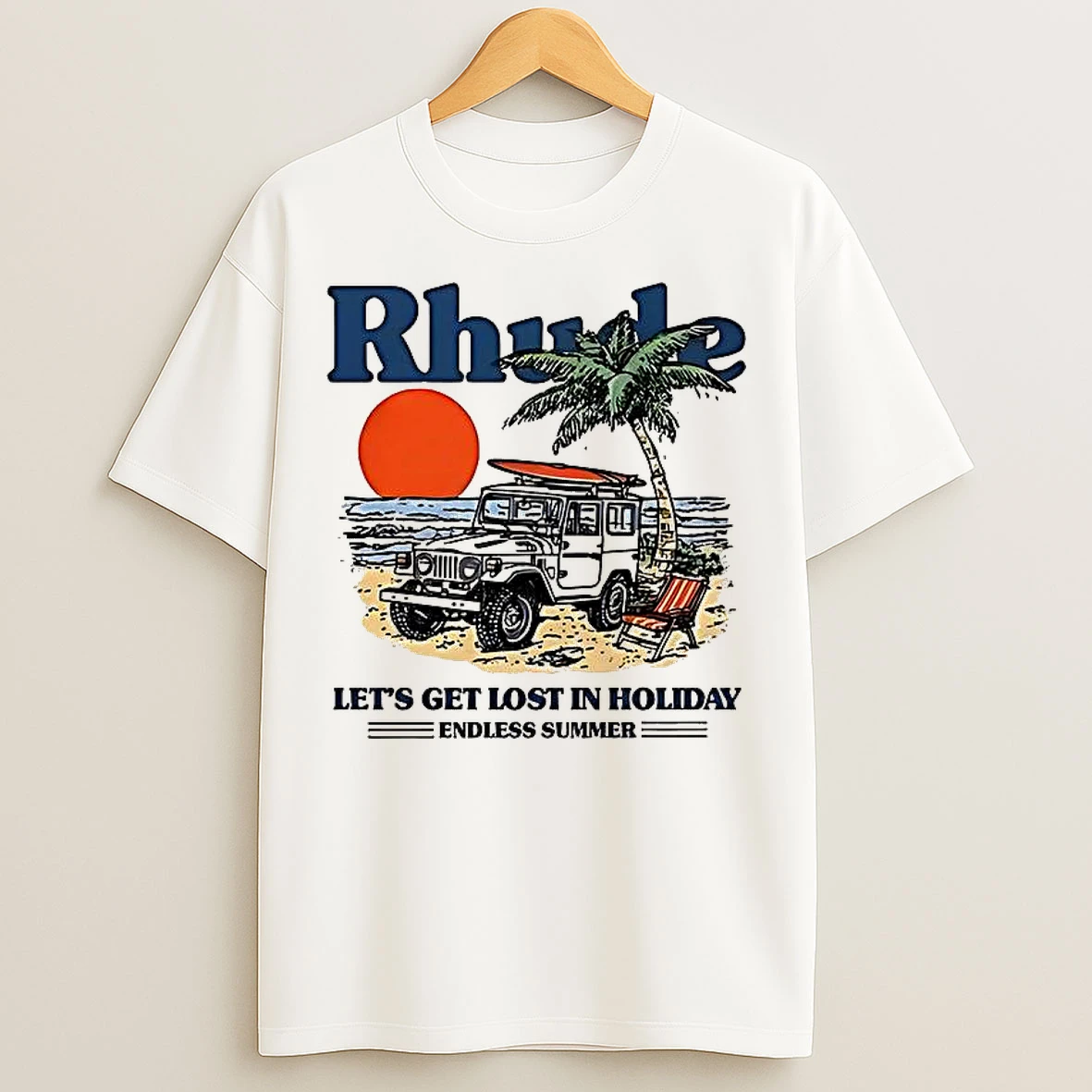 Classic Rhude Lets Get Lost In Holiday T Shirts