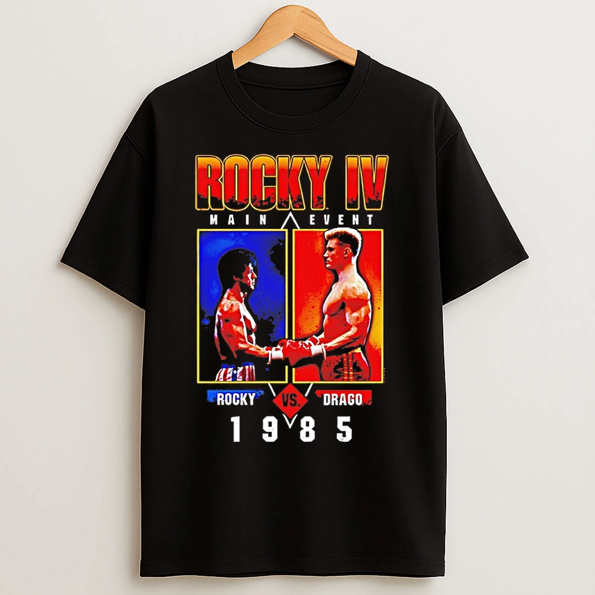 Classic Rocky Iv Movie Main Event Rocky Vs Drago 1985 Vintage T Shirts