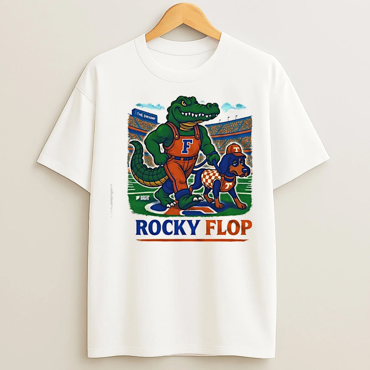 Classic Rocky Flop Florida Gators Vs Tennessee Volunteers T Shirts