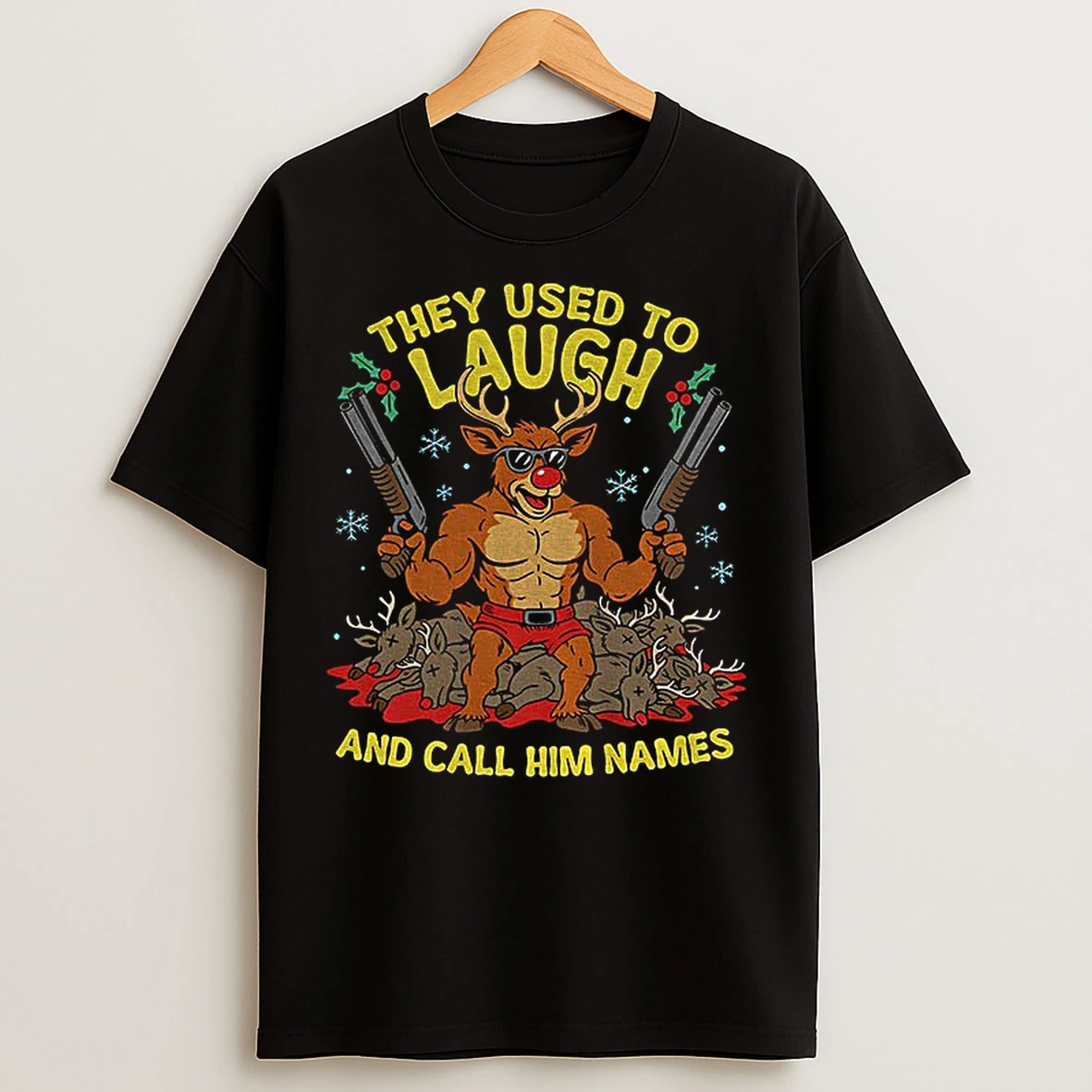 Classic Rudolph The Red Nosed Reindeer They Used To Laugh And Call Him Names Rudolph Christmas T Shirts