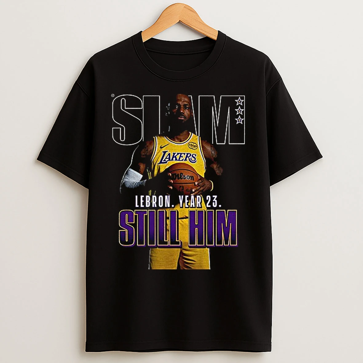 Classic Slam Lebron James Los Angeles Lakers Nba Basketball Lebron Year 23 Still Him T Shirts