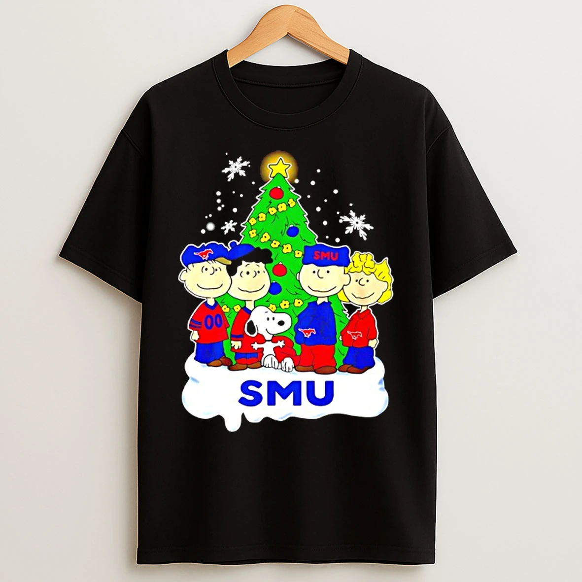 Classic Smu Mustangs Snoopy And The Peanuts Christmas 2025 T Shirts