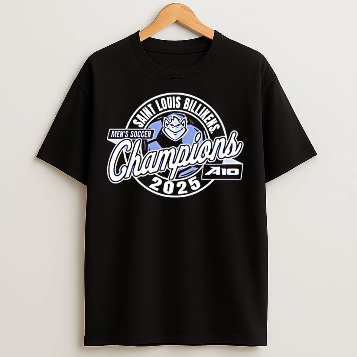 Classic Saint Louis Billikens Mens Soccer Champions 2025 A10 Logo T Shirts
