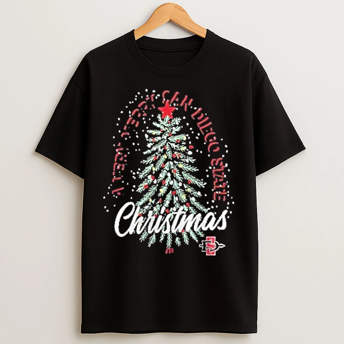 Classic San Diego State Aztecs Christmas Tree Holiday T Shirts