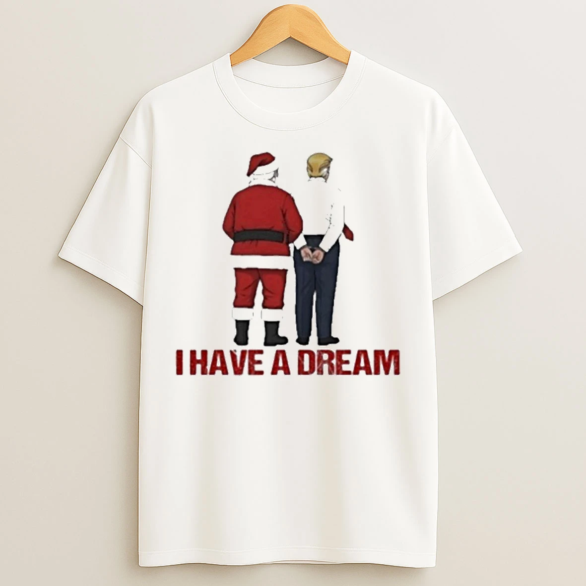 Classic Santa And Trump I Have A Dream Merry Christmas T Shirts