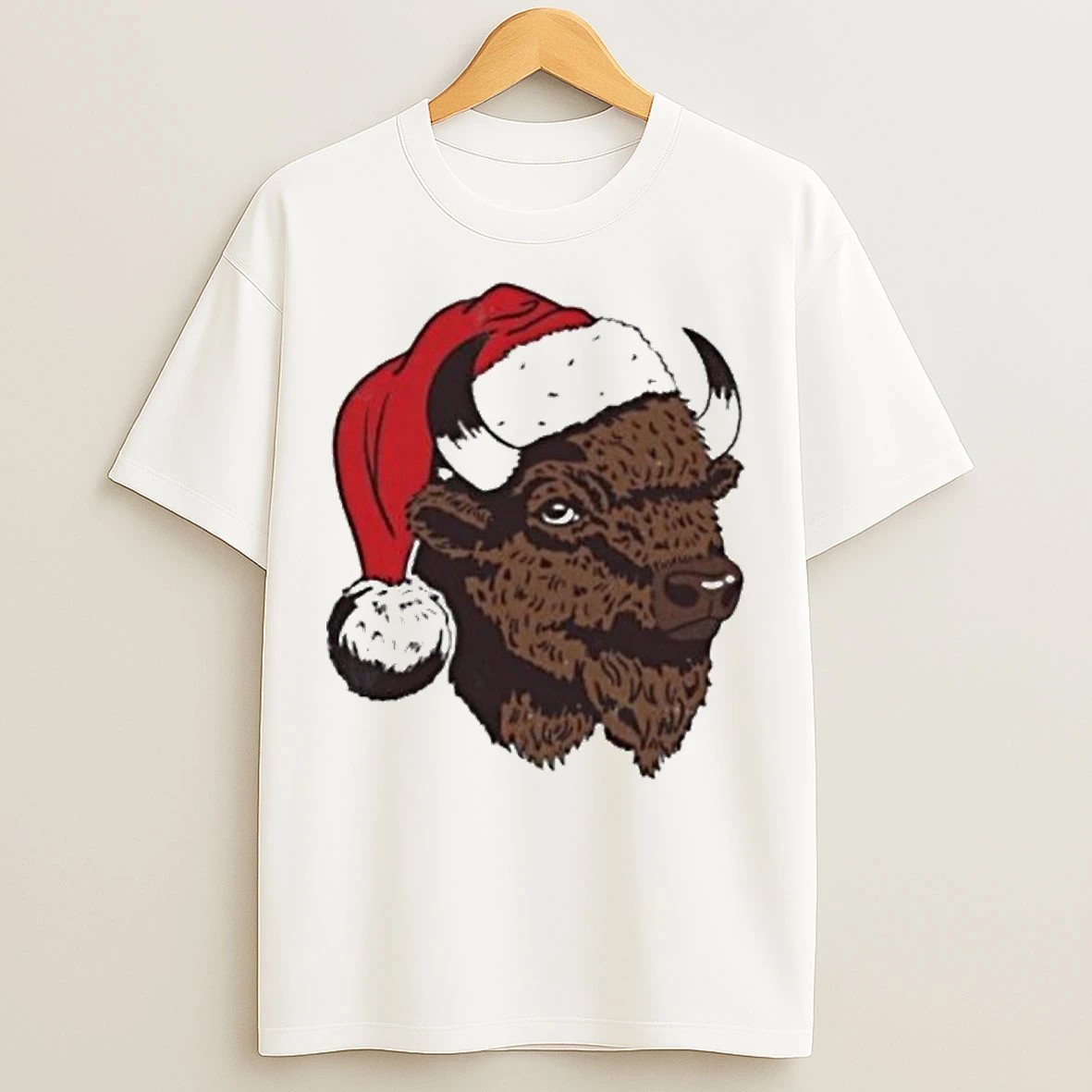 Classic Santa Bison Buffalo T Shirts