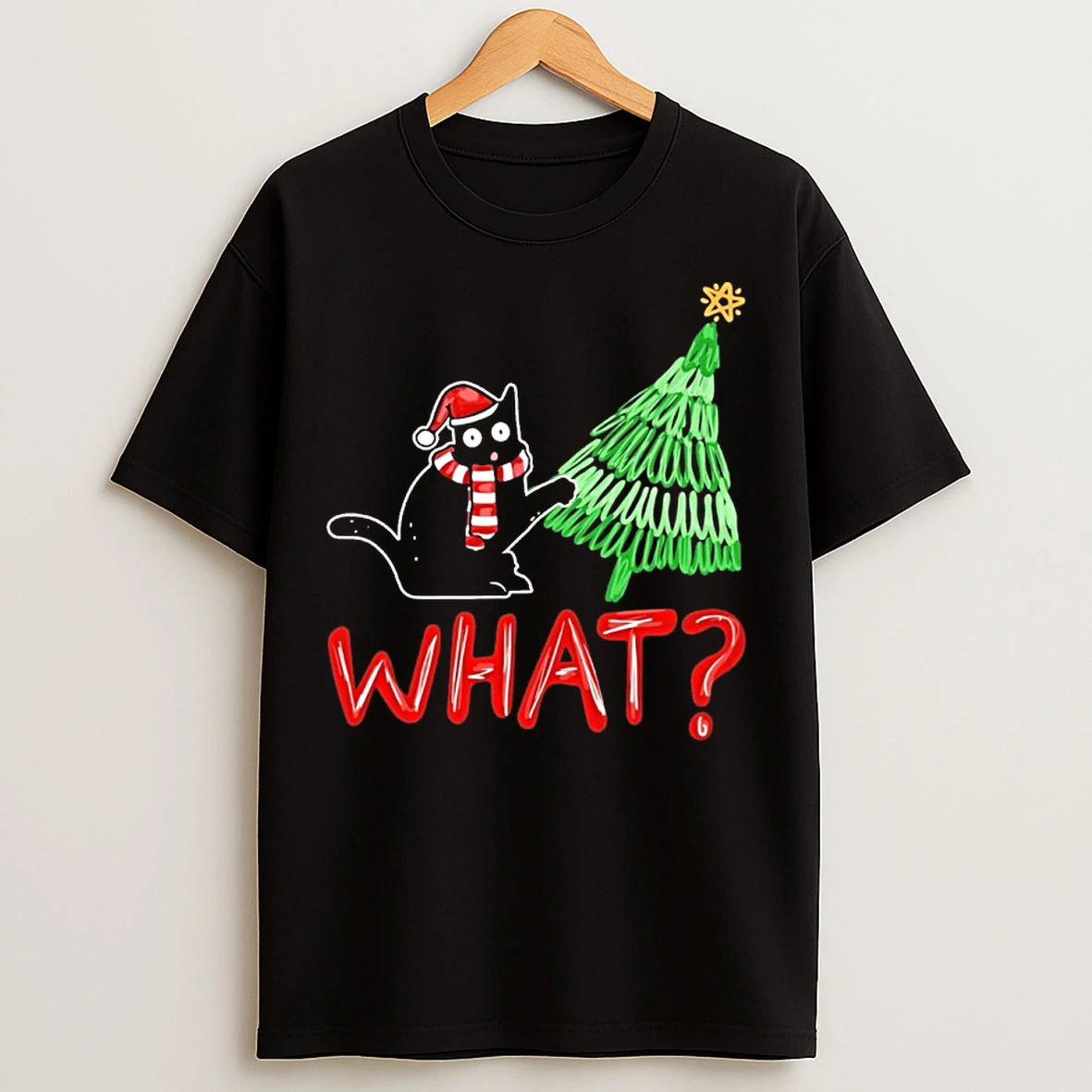 Classic Santa Cat Tree Christmas What T Shirts