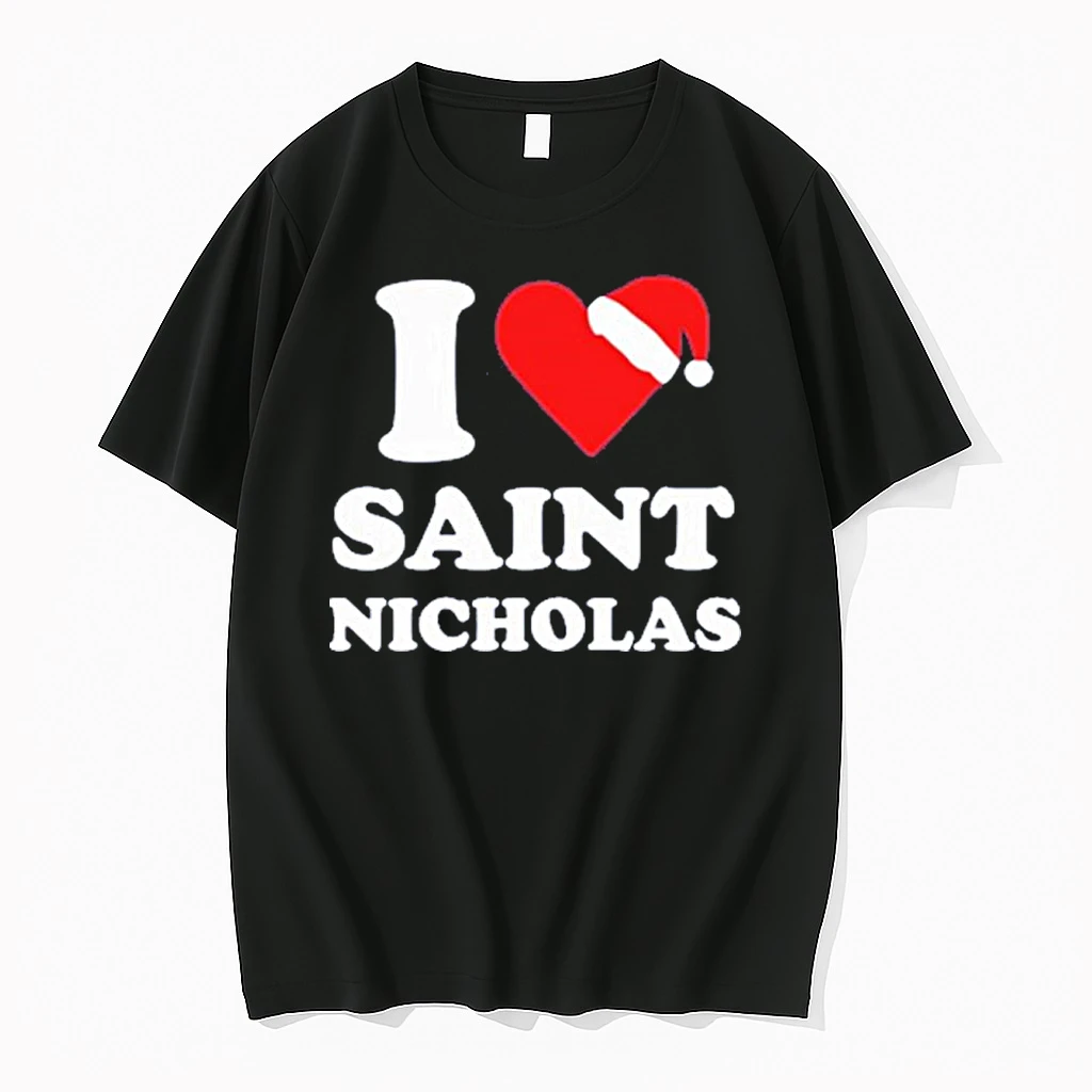 Classic Santa Claus I Love Saint Nicholas Xmas Christmas T Shirts