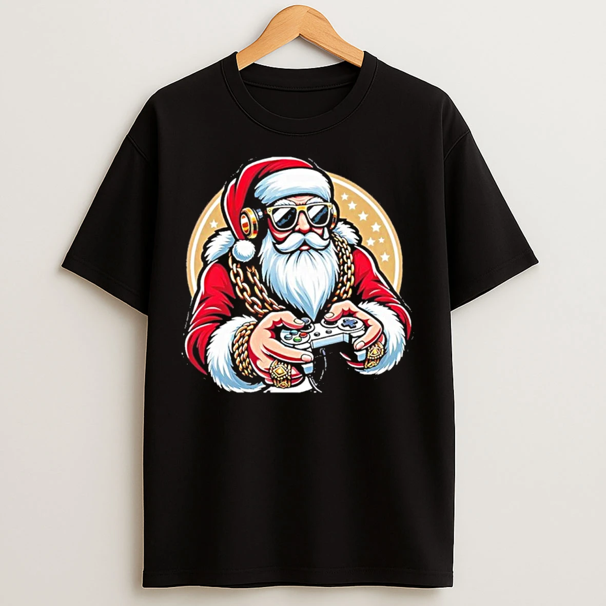 Classic Santa Claus Player Game T Shirts