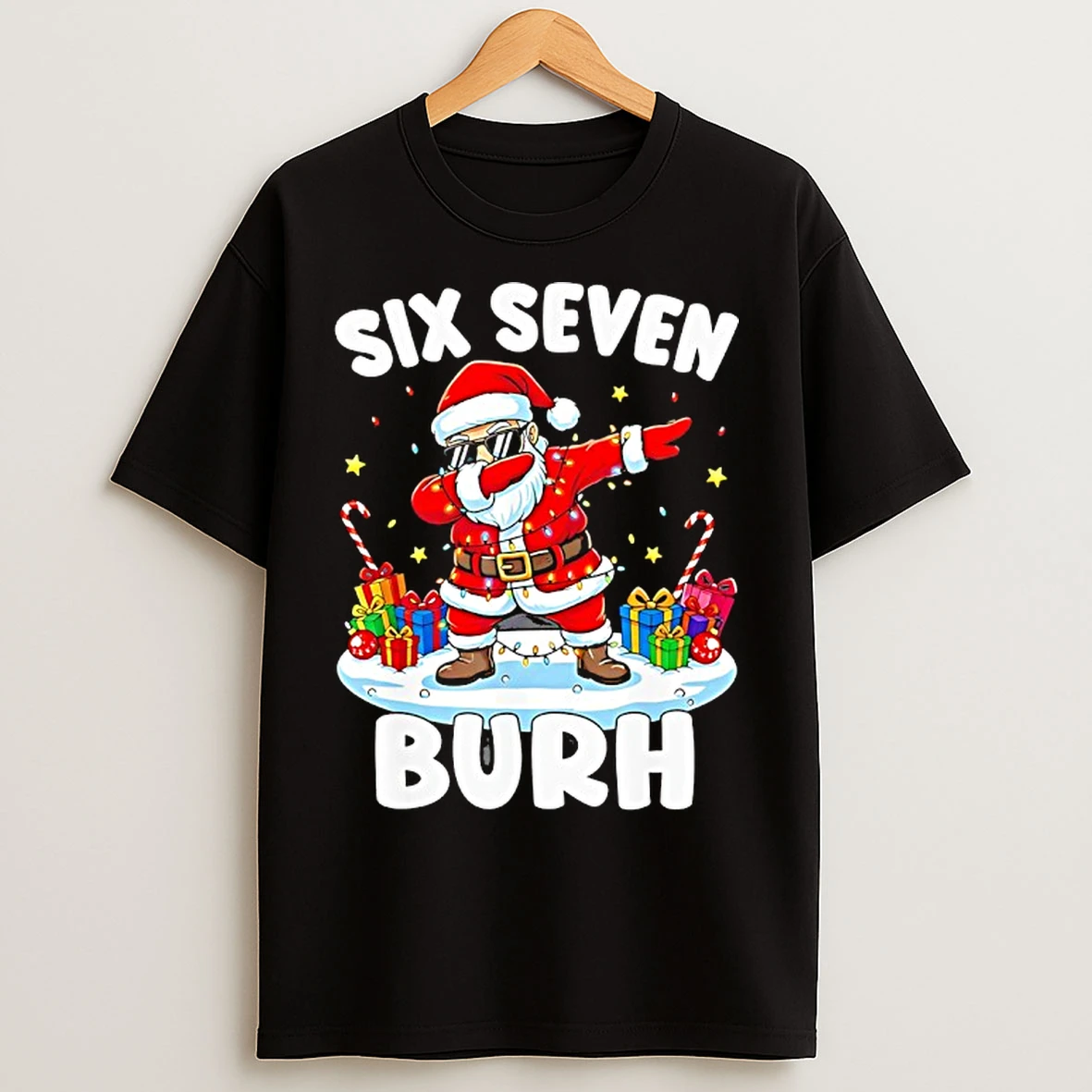 Classic Santa Claus Posing Dab Six Seveb Brunh Christmas Funny T Shirts