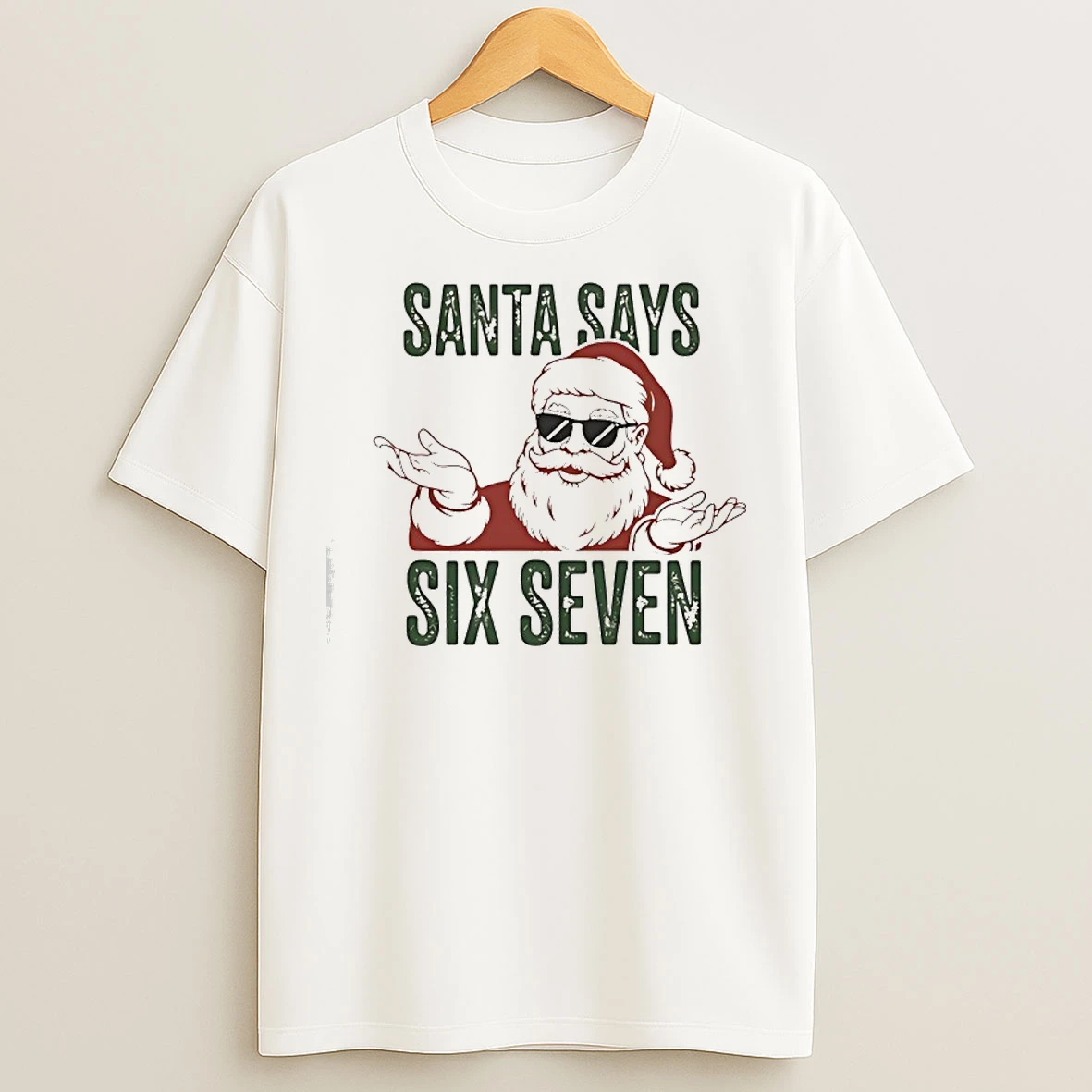 Classic Santa Claus Says Six Seven 6 7 Merry Christmas Funny T Shirts