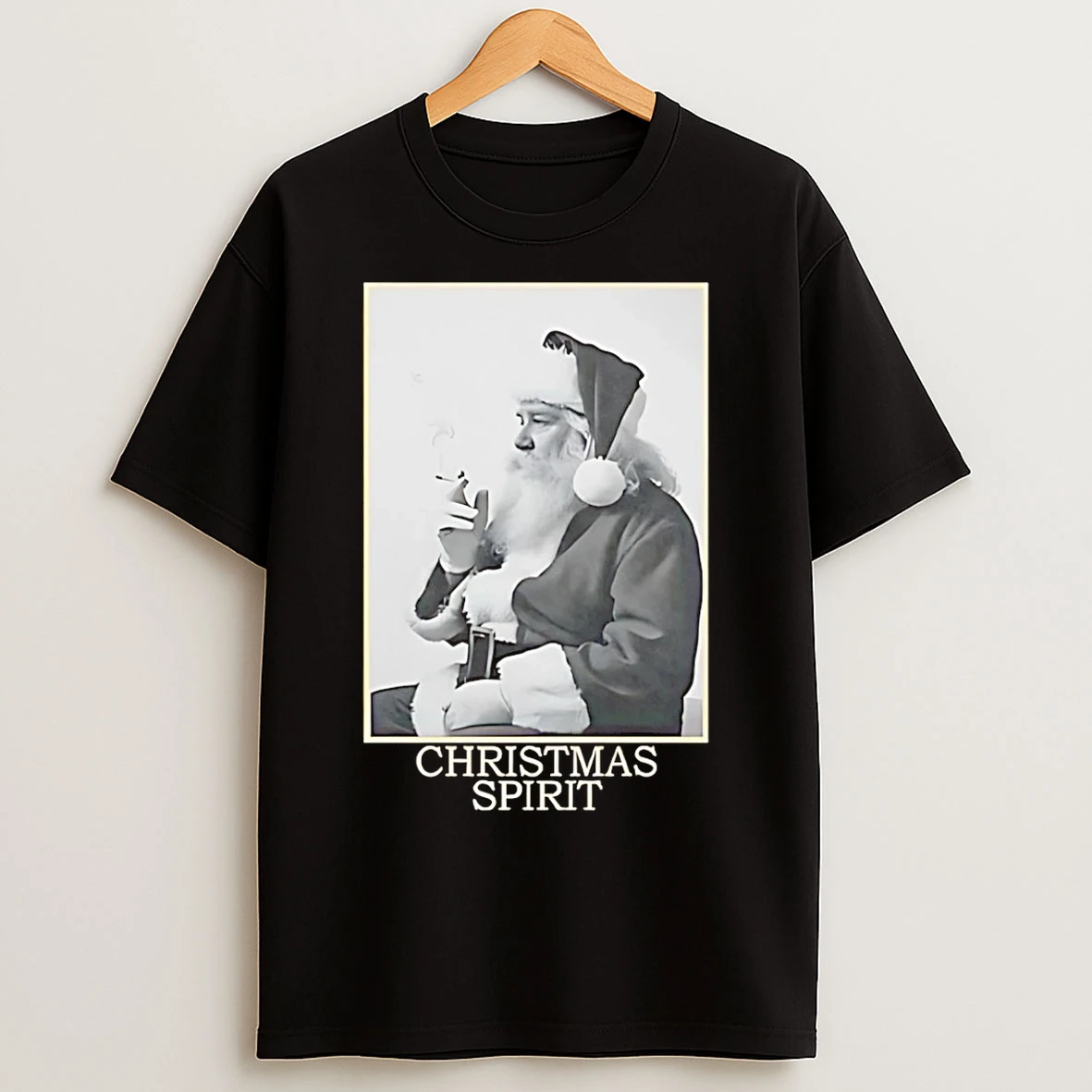 Classic Santa Smoking Christmas Spirit Vintage T Shirts