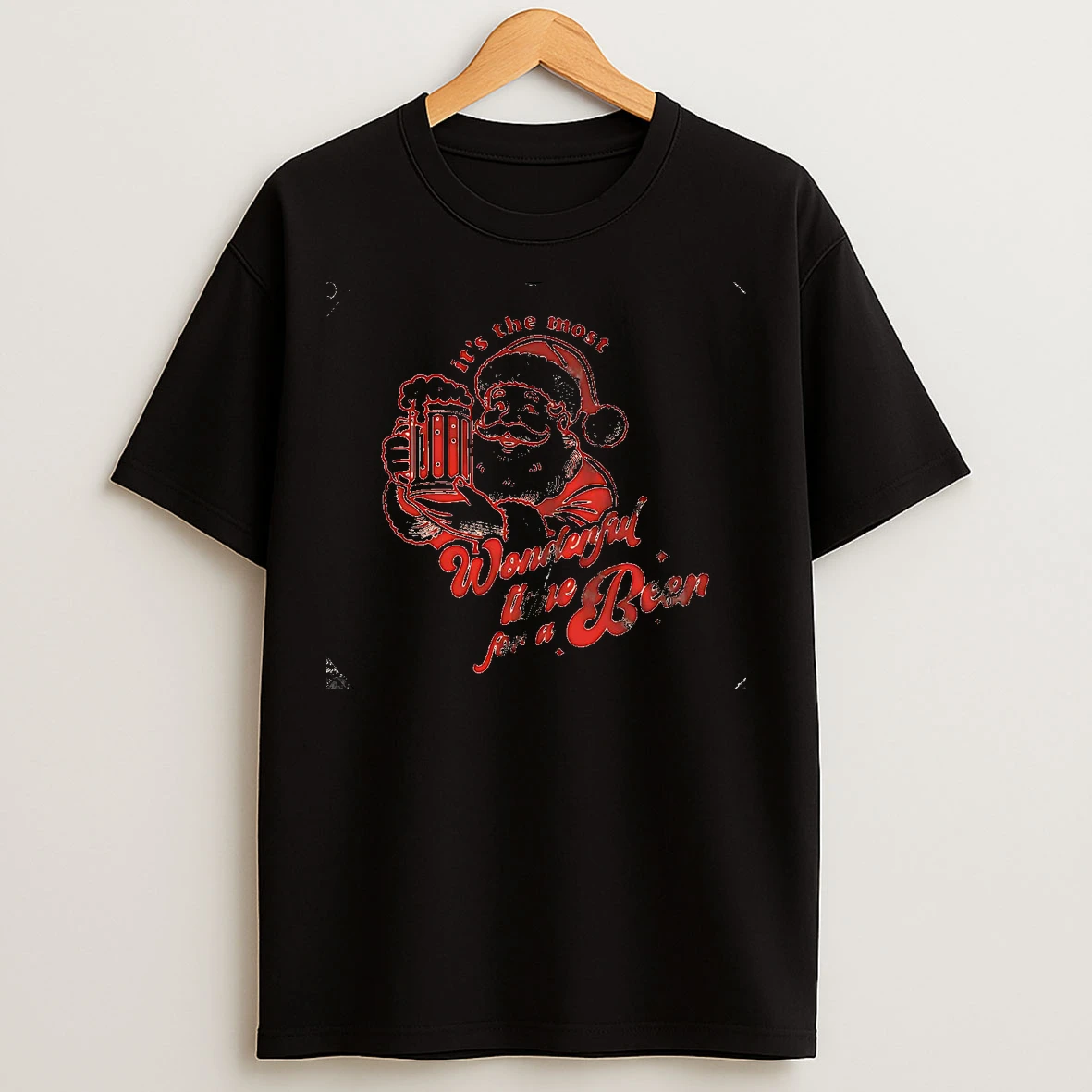 Classic Santa Claus Its The Most Wonderful Time For A Beer Christmas Christmas T Shirts