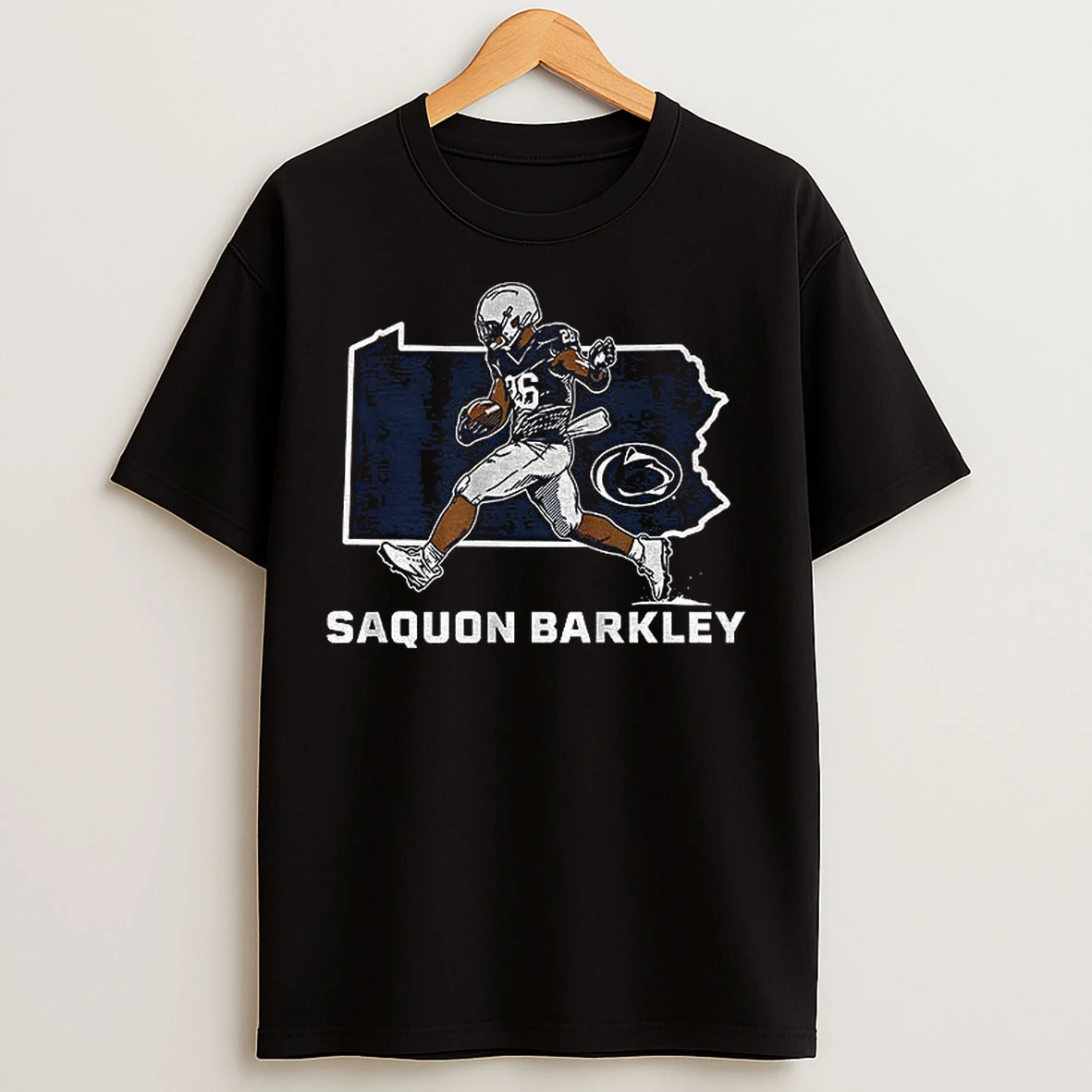 Classic Saquon Barkley State Star Penn State Nittany Lions Football T Shirts