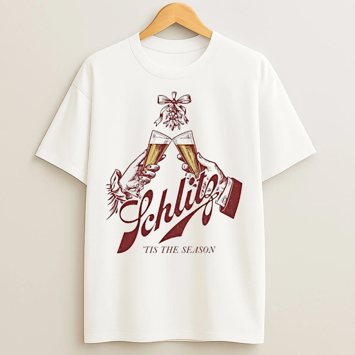 Classic Schlitz Vintage Holiday Cheer Christmas T Shirts