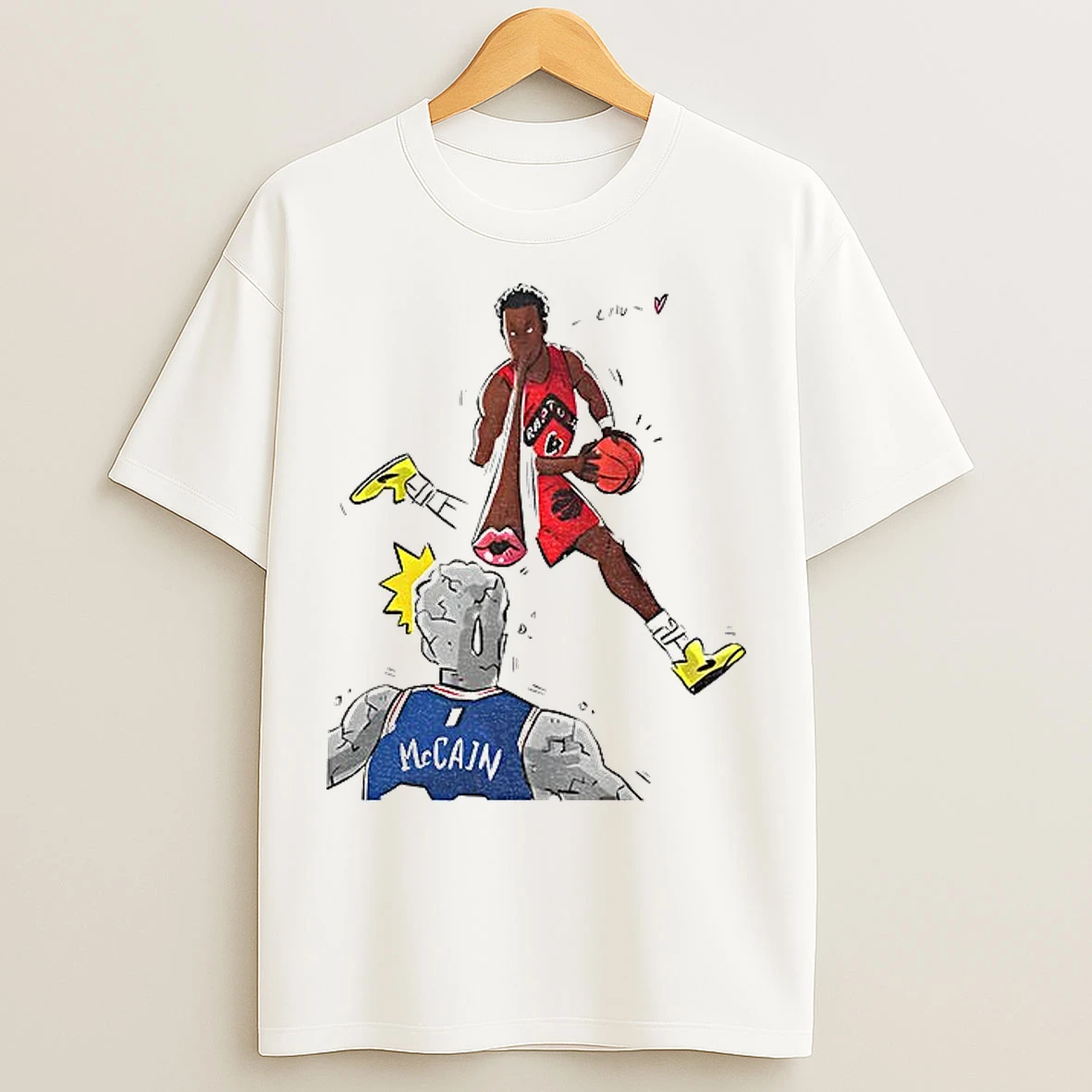 Classic Scottie Barnes Blew A Kiss At Jared Mccain Basketball T Shirts
