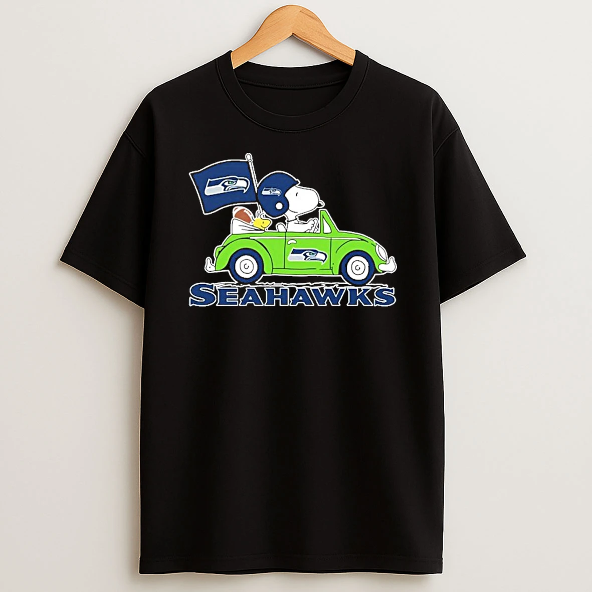 Classic Seattle Seahawks Football X Snoopy Drive Car T Shirts