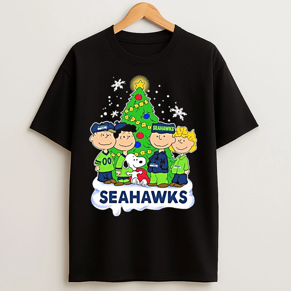 Classic Seattle Seahawks X The Peanuts Christmas 2025 T Shirts